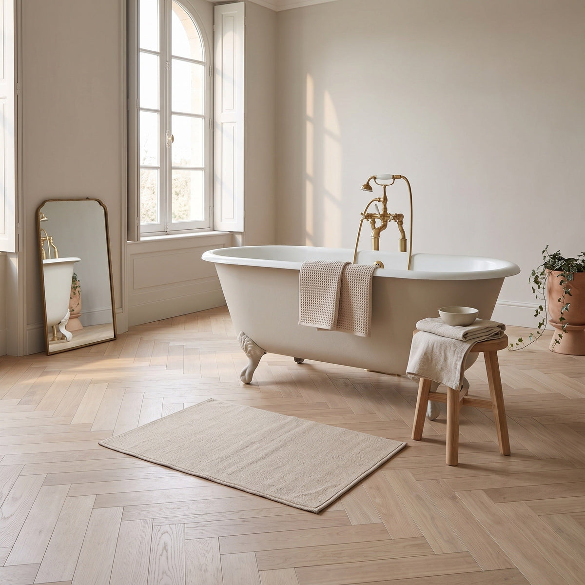 Tapis Salle de Bain Naturel Aliénor