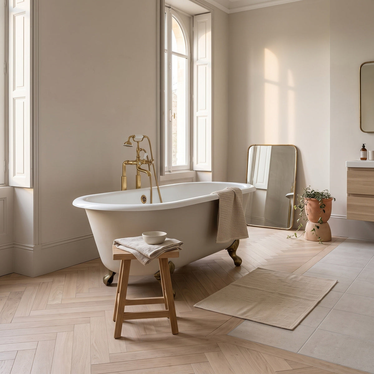 Tapis Salle de Bain Naturel Charline