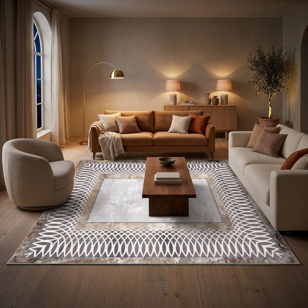 Tapis Salon Géométrique Aubin