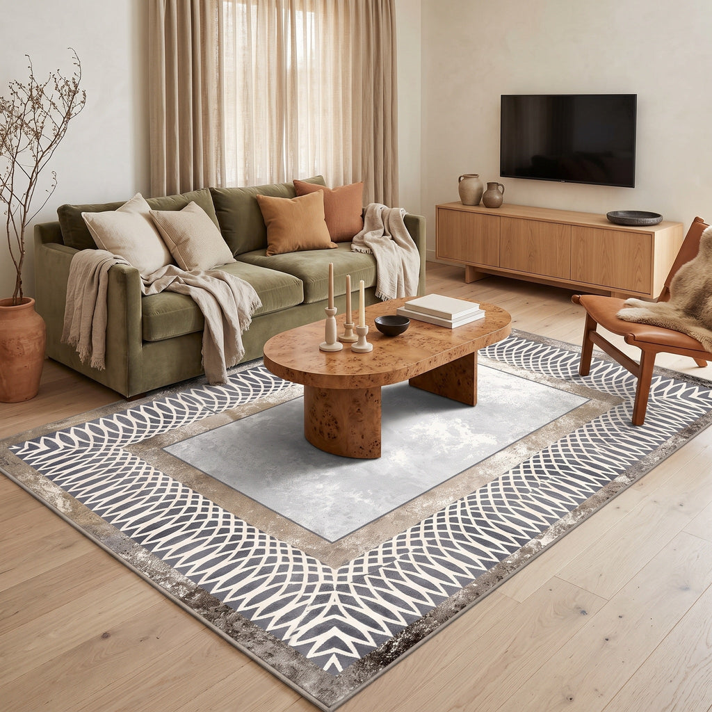 Tapis Salon Géométrique Aubin