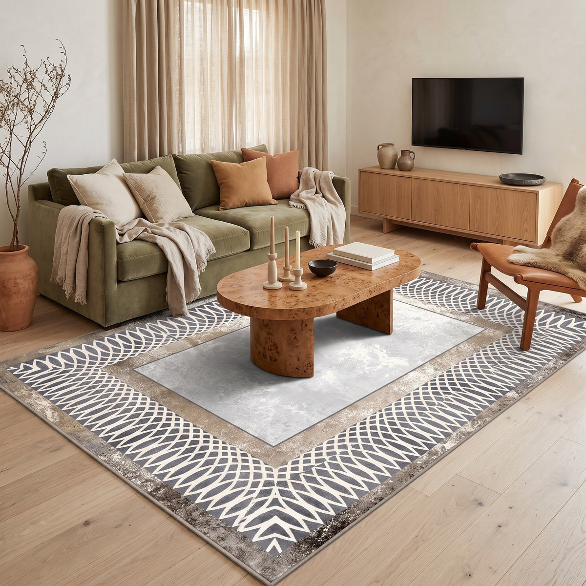 Tapis Salon Géométrique Aubin