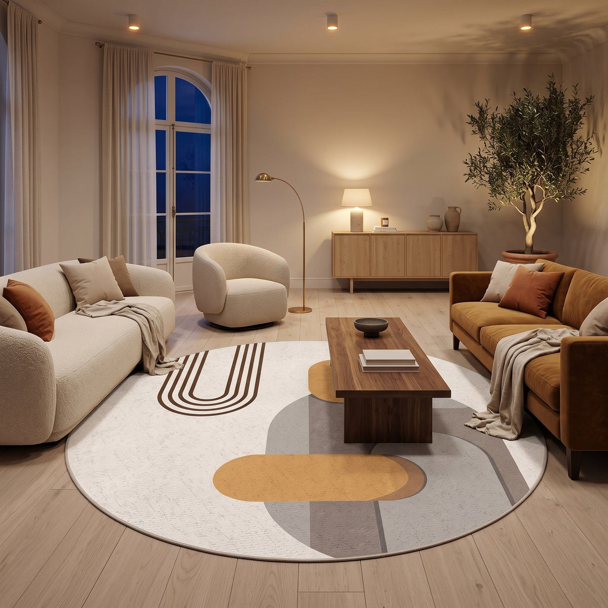Tapis Salon Géométrique Avoye