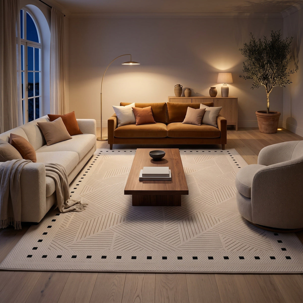 Tapis Salon Géométrique Bénédicte