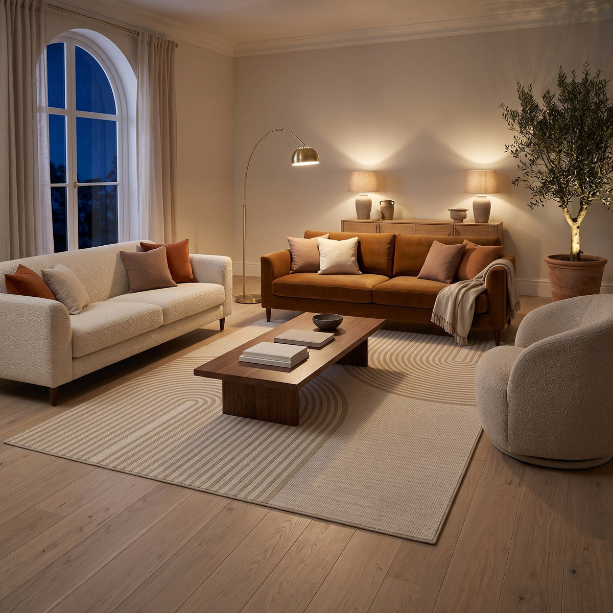 Tapis Salon Géométrique Bénigne