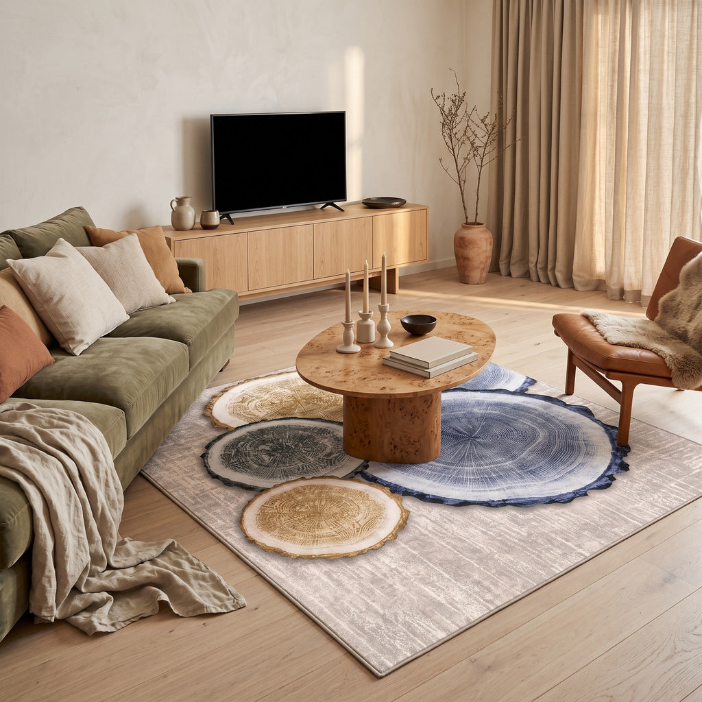 Tapis Salon Géométrique Brieuc