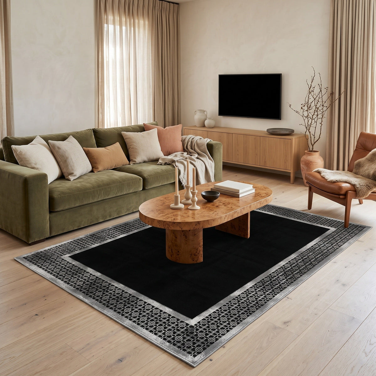 Tapis Salon Géométrique Brunehaut