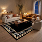 Tapis Salon Géométrique Cerise