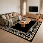 Tapis Salon Géométrique Cerise