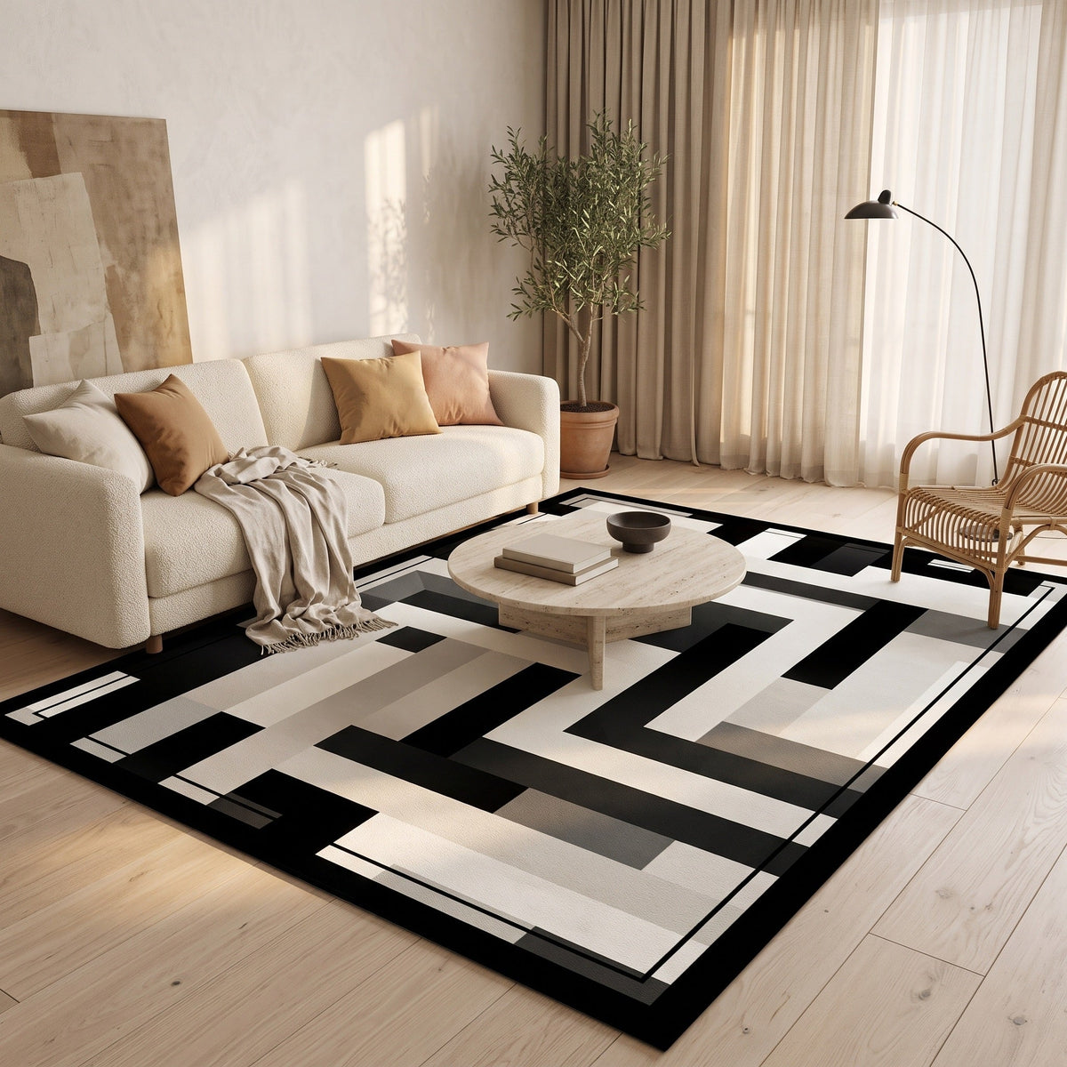 Tapis Salon Géométrique Delphine