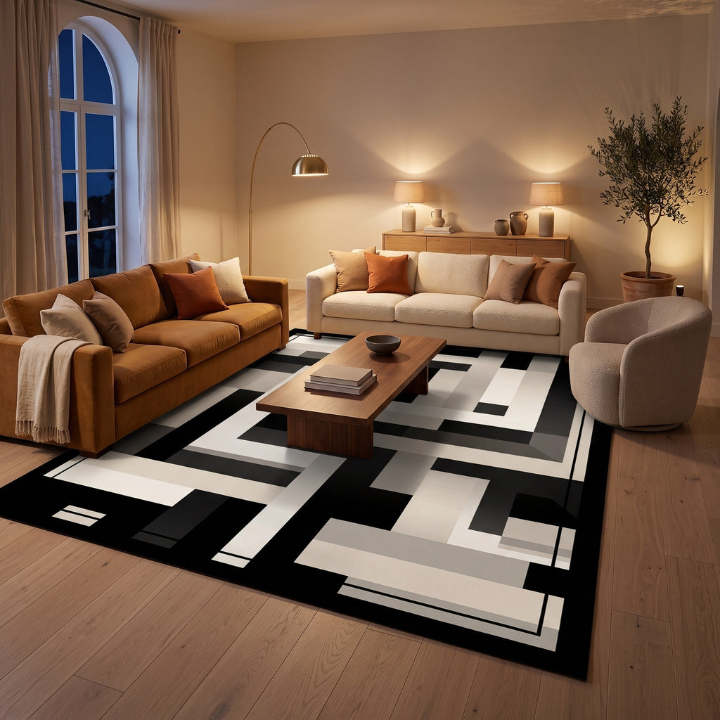 Tapis Salon Géométrique Delphine