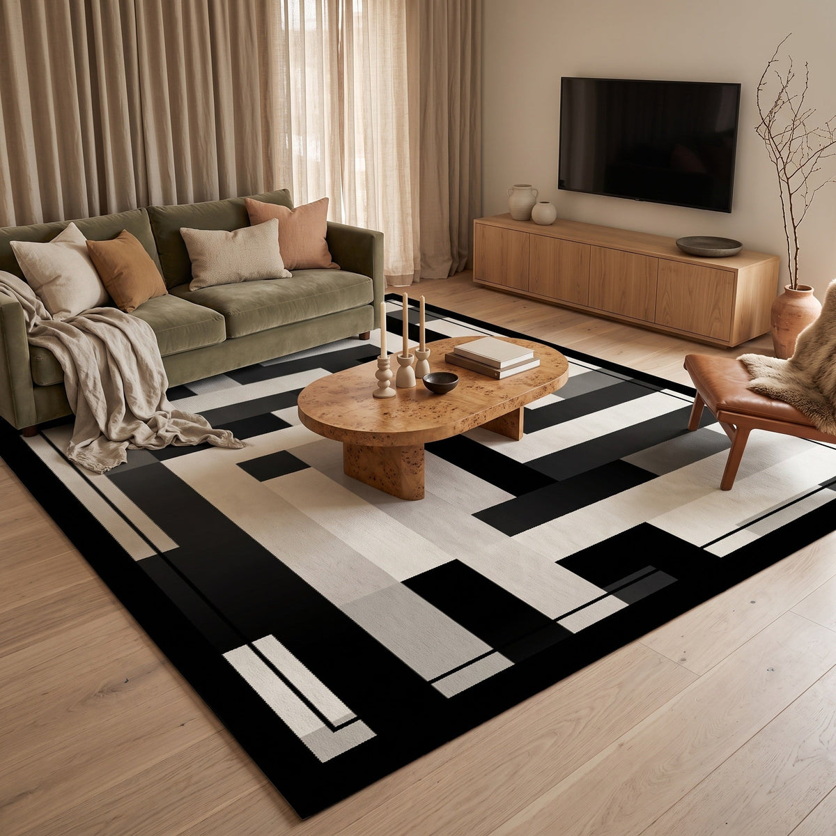 Tapis Salon Géométrique Delphine