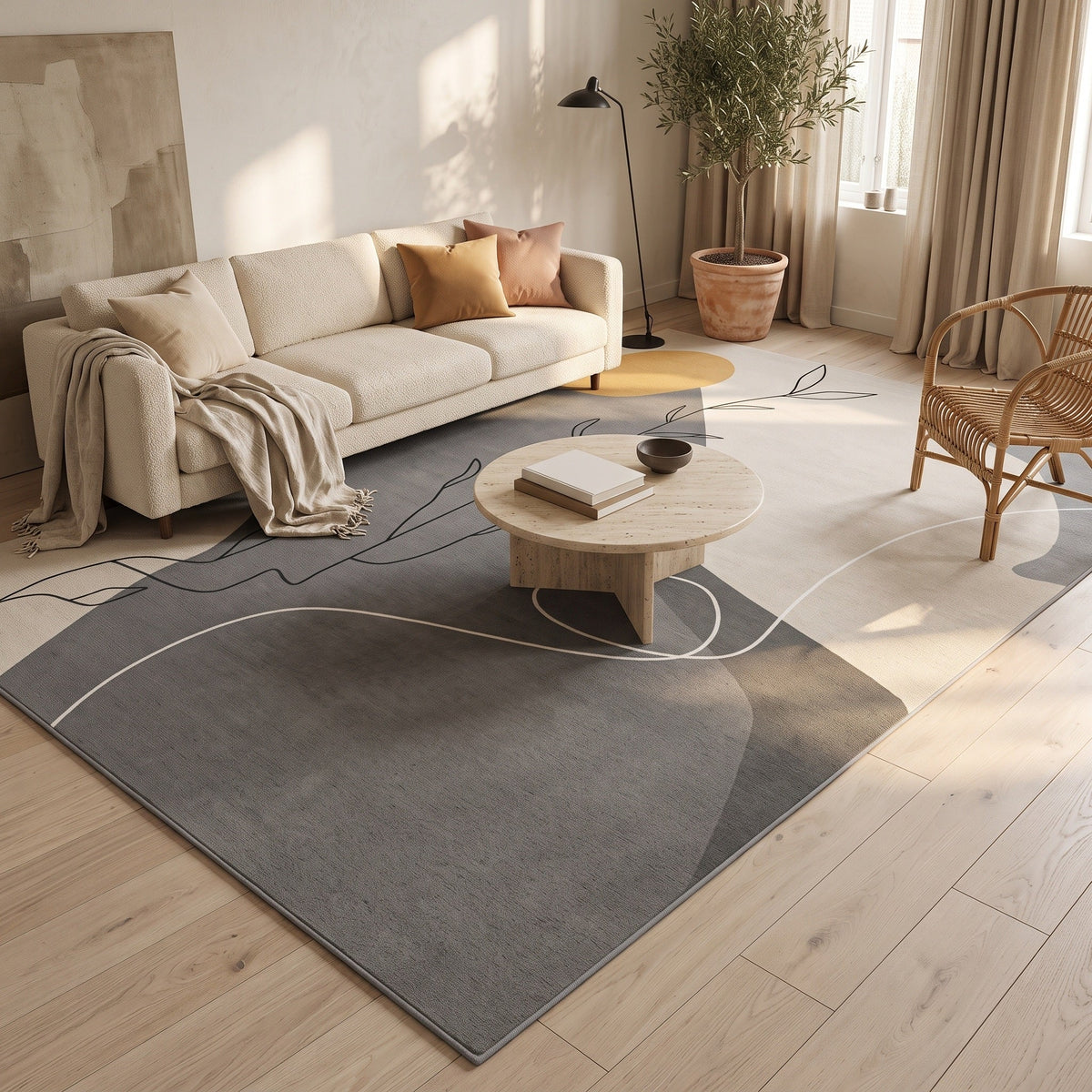 Tapis Salon Géométrique Ermeline