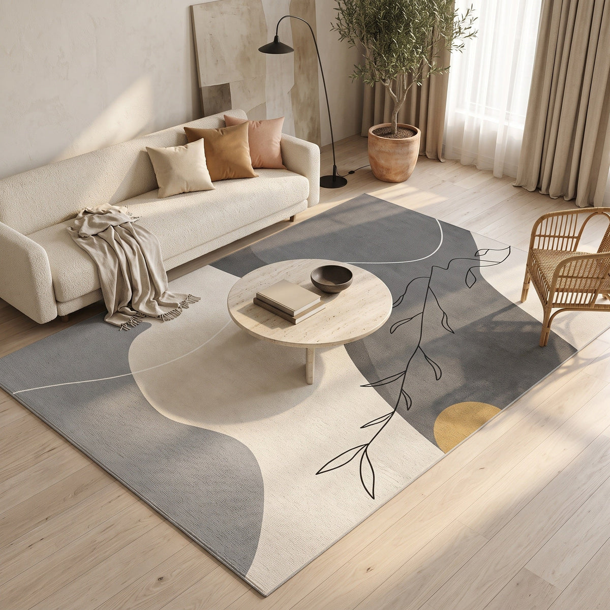 Tapis Salon Géométrique Ermeline