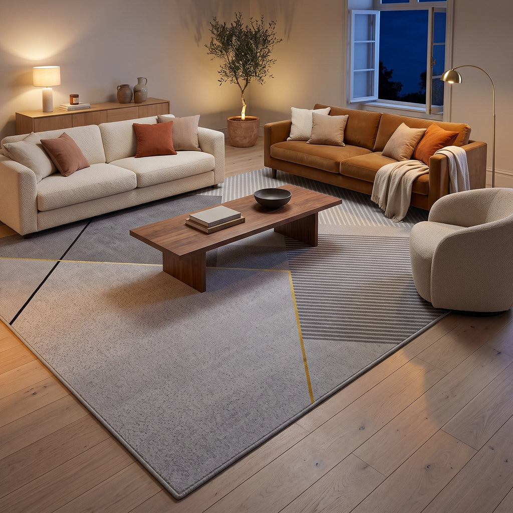 Tapis Salon Géométrique Esclarmonde