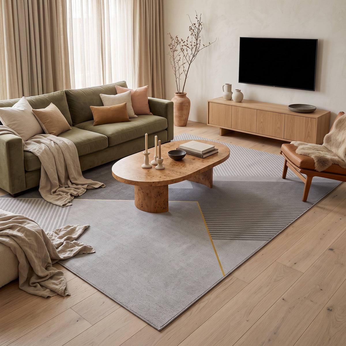 Tapis Salon Géométrique Esclarmonde