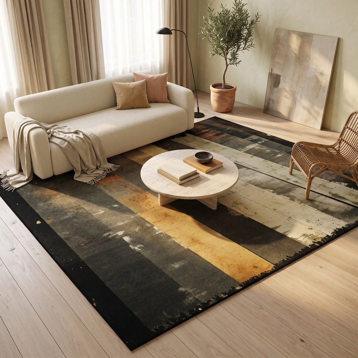 Tapis Salon Géométrique Sylvain