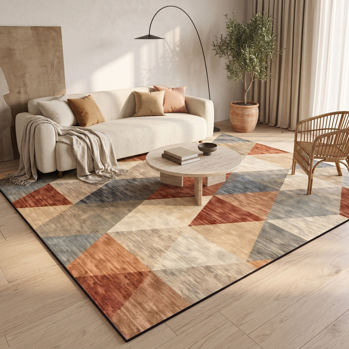 Tapis Salon Géométrique Sylvie