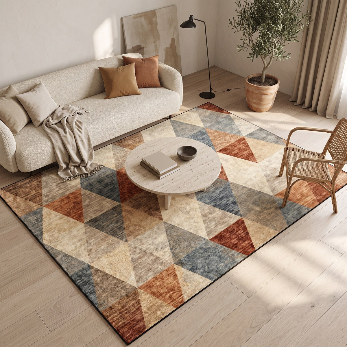 Tapis Salon Géométrique Sylvie