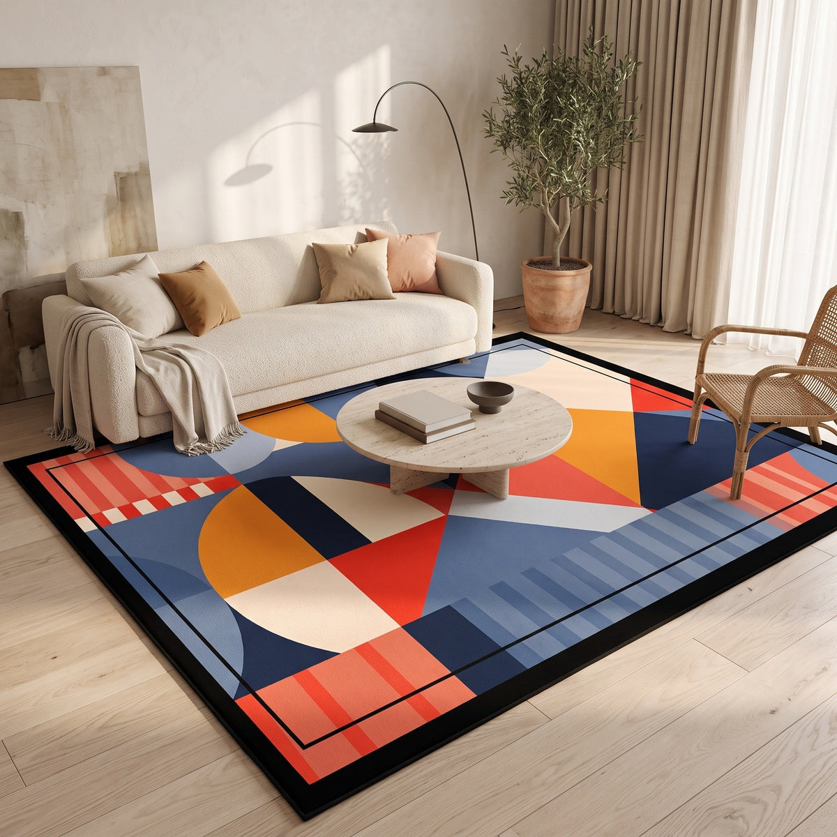 Tapis Salon Géométrique Tancrède