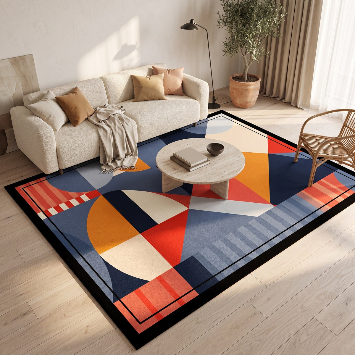 Tapis Salon Géométrique Tancrède
