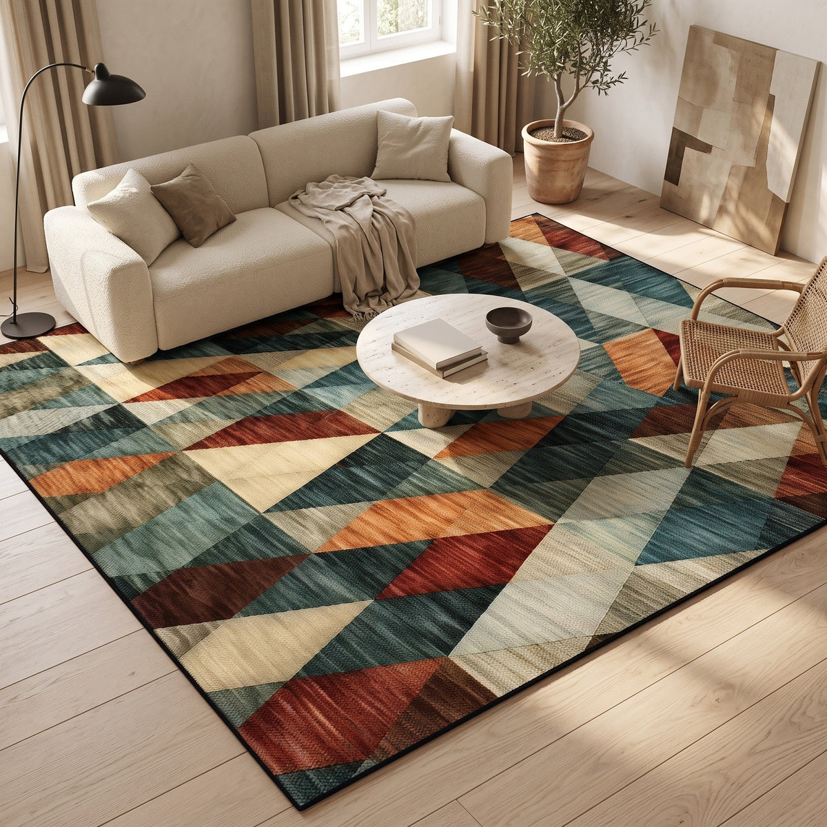 Tapis Salon Géométrique Thaïs