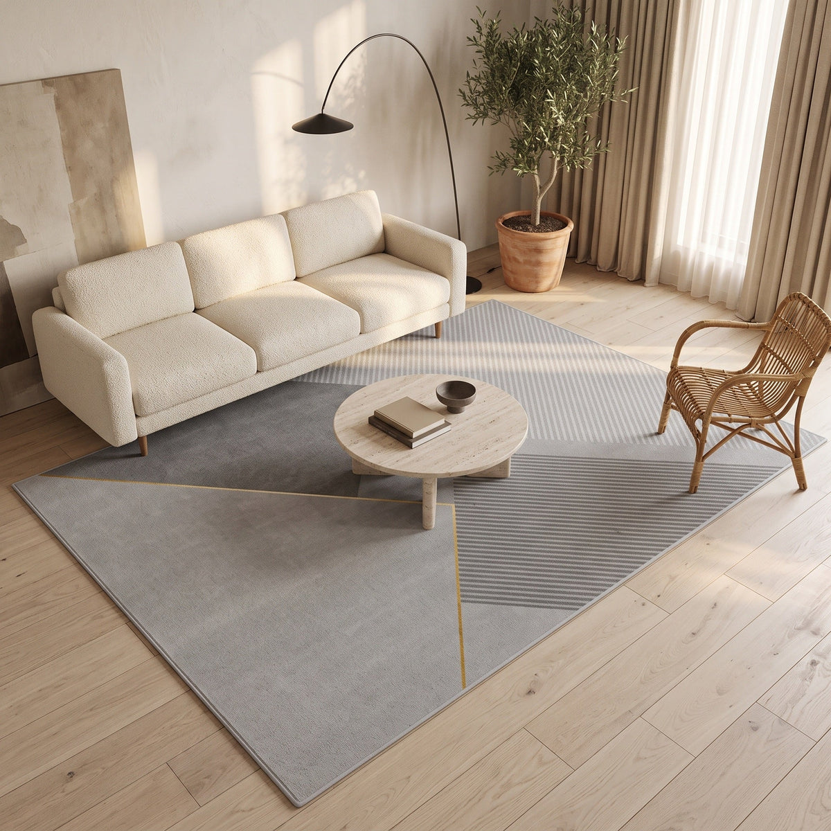 Tapis Salon Géométrique Théodore