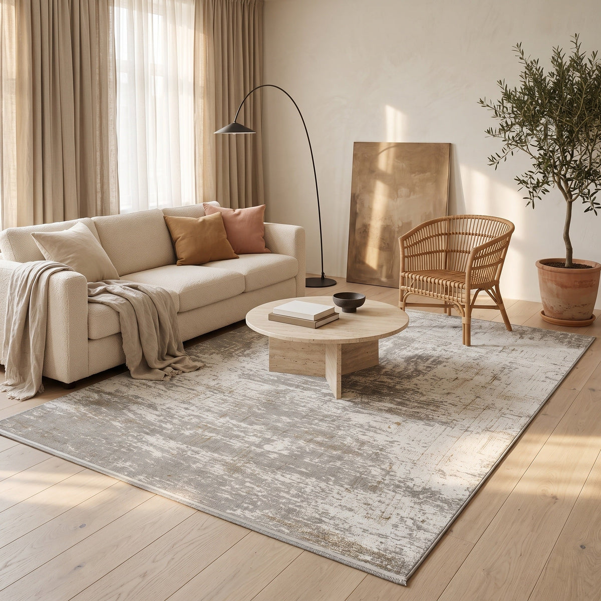 Tapis Salon Marbre Guenièvre