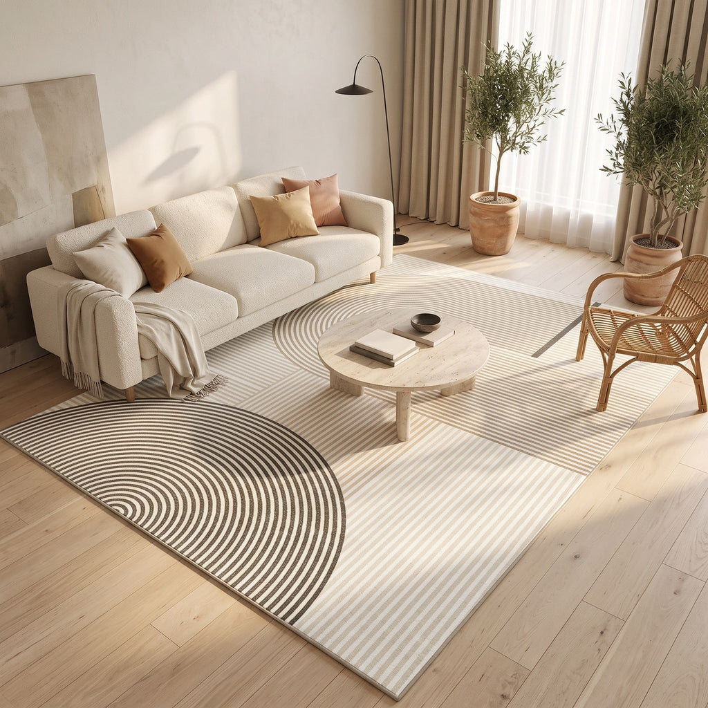 Tapis Salon Minimaliste Fleurine