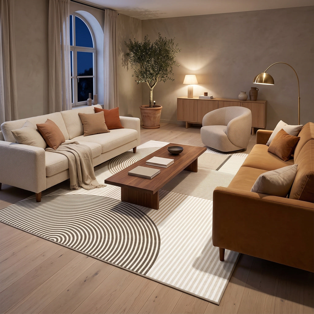 Tapis Salon Minimaliste Fleurine