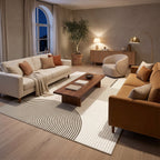 Tapis Salon Minimaliste Fleurine
