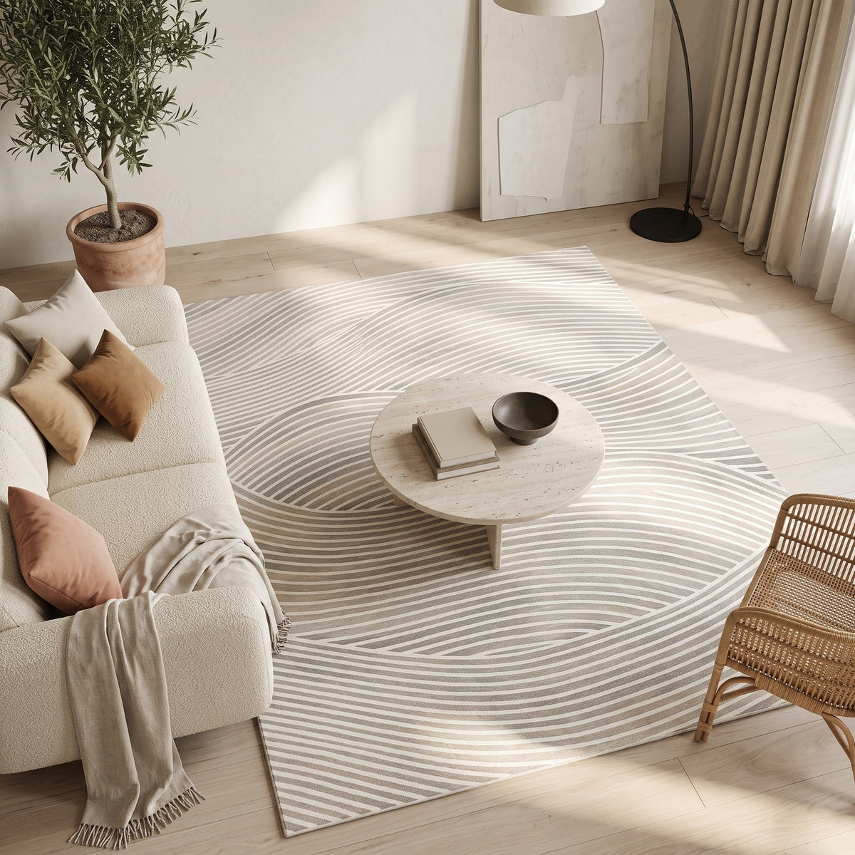 Tapis Salon Minimaliste Harmonie