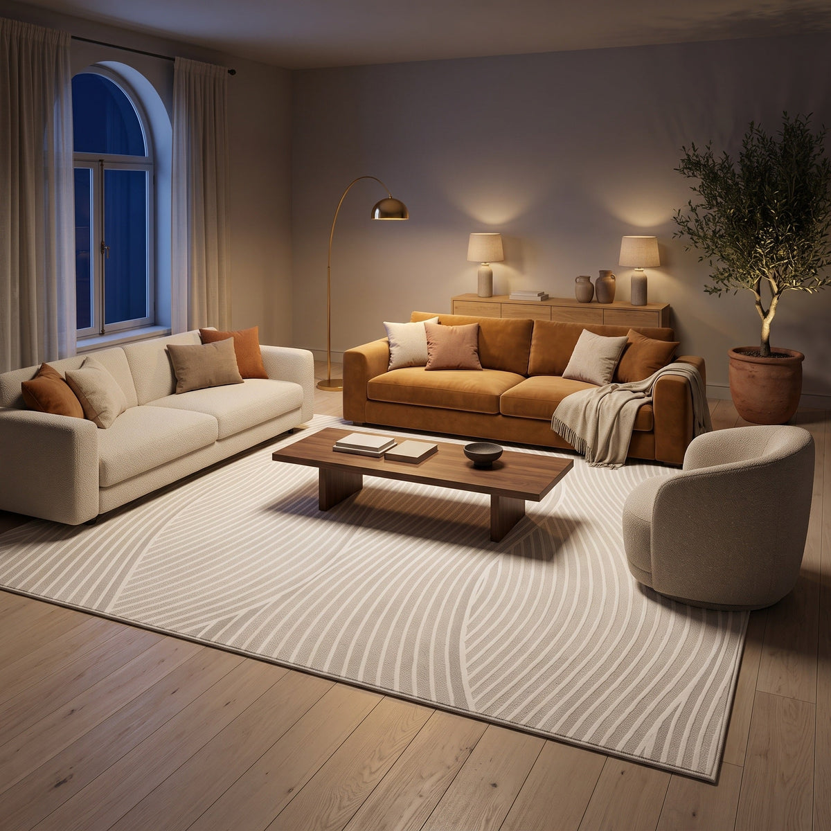 Tapis Salon Minimaliste Harmonie