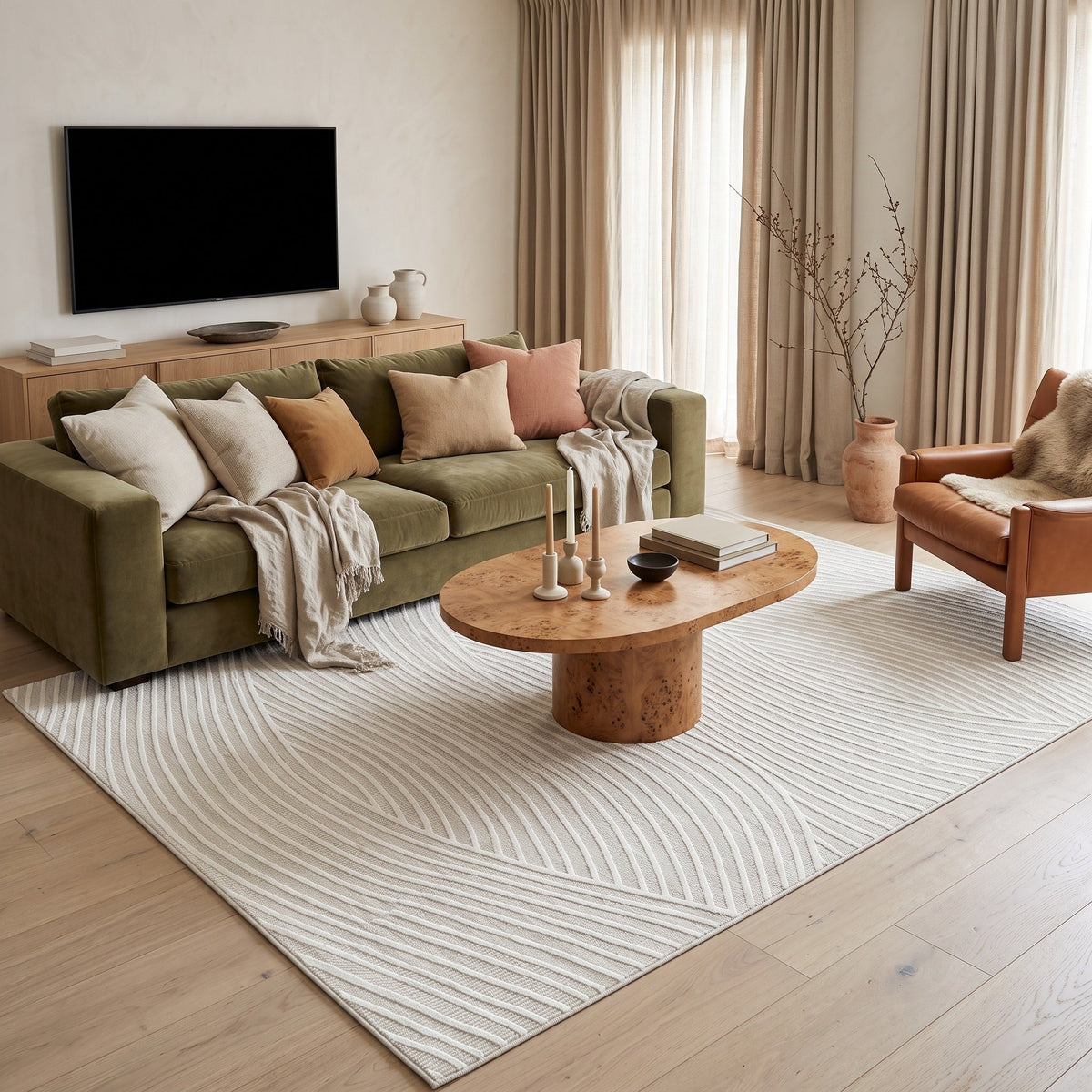 Tapis Salon Minimaliste Harmonie