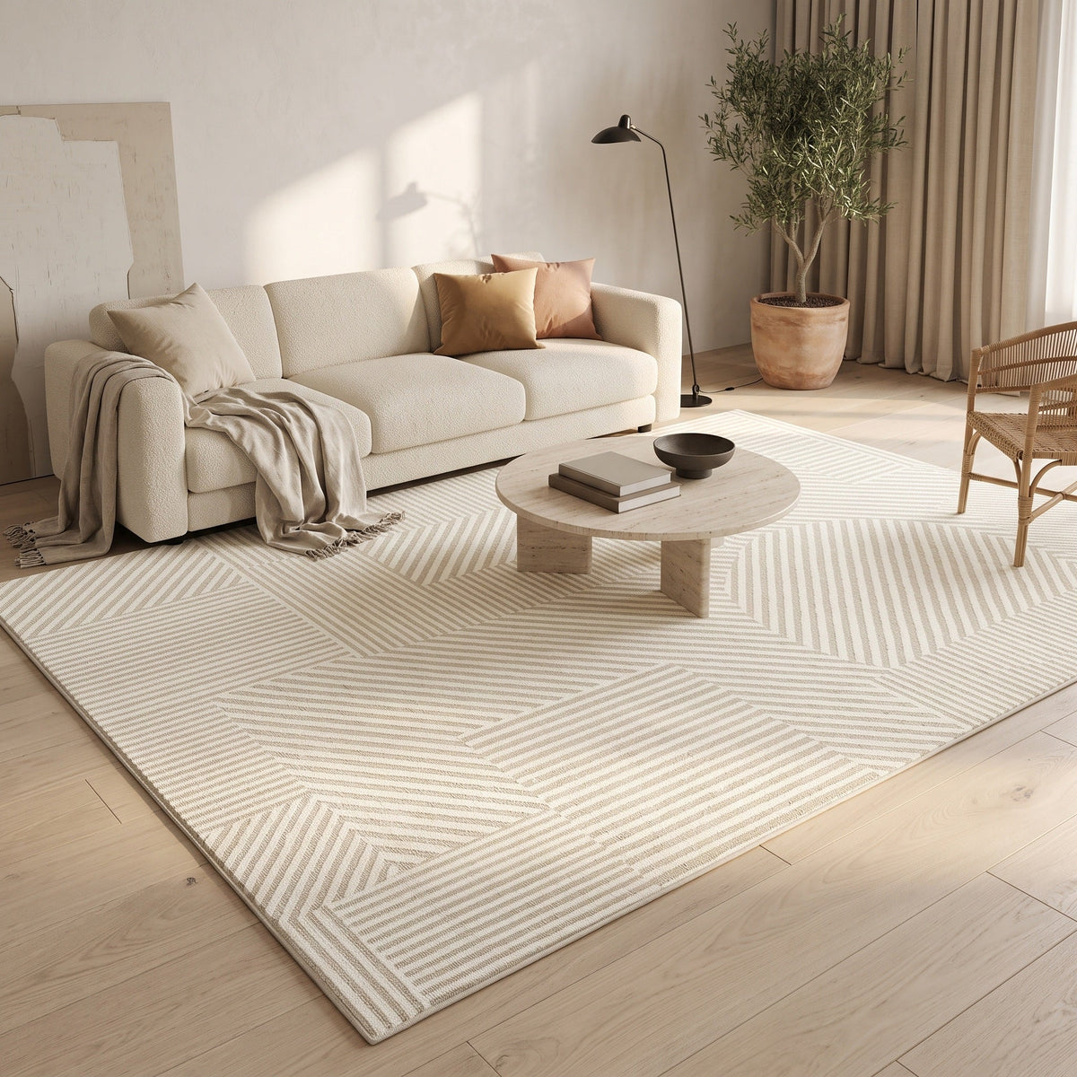 Tapis Salon Minimaliste Hildegarde