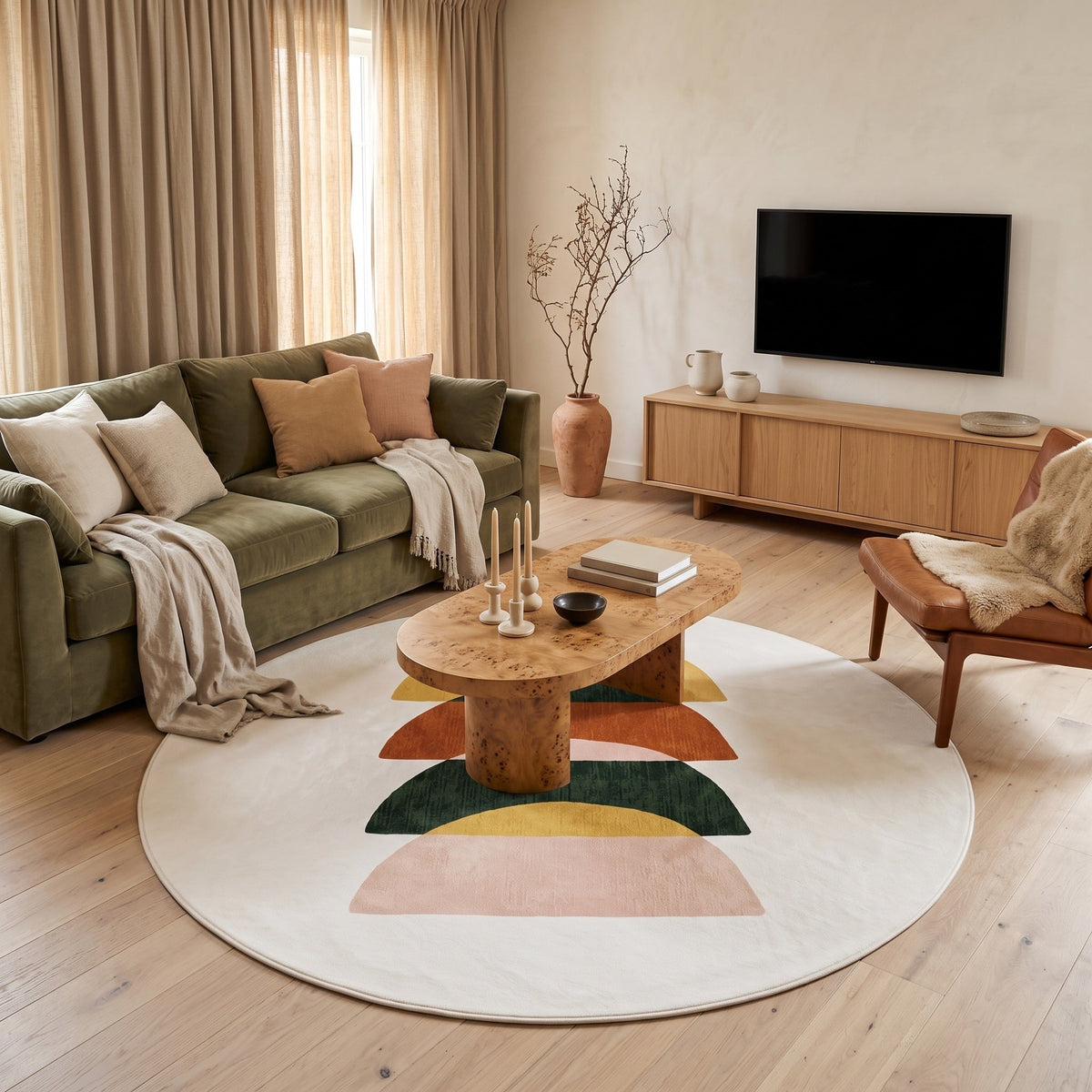 Tapis Salon Rond Adhémar