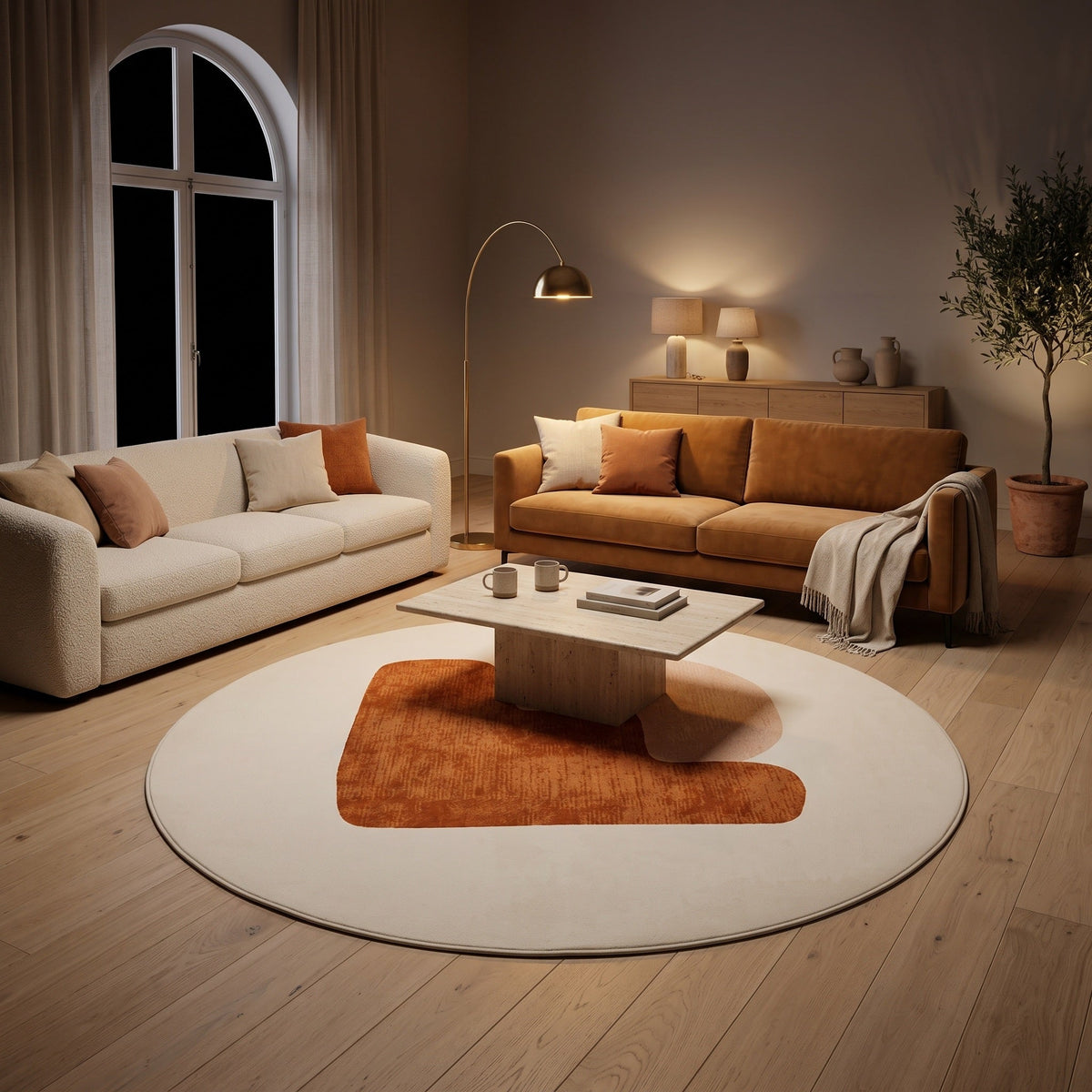 Tapis Salon Rond Agnès