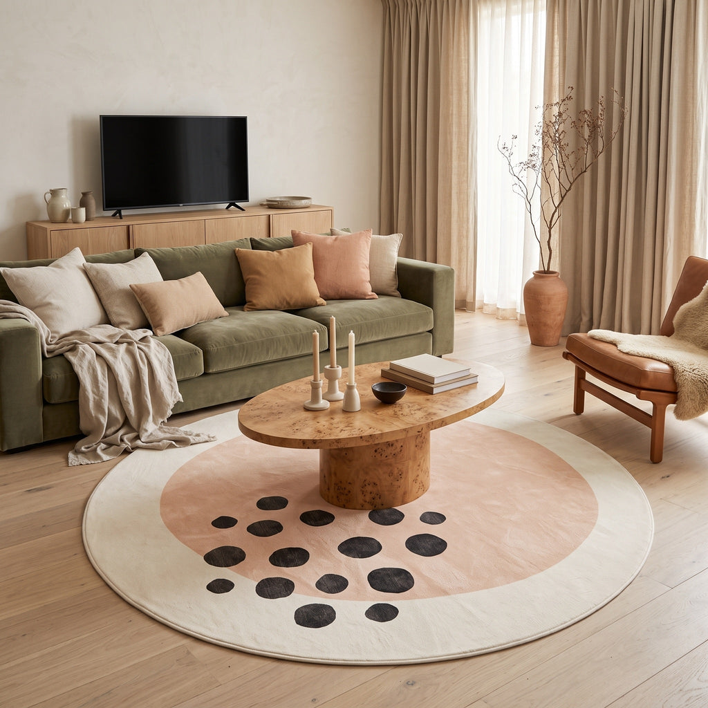 Tapis Salon Rond Albert