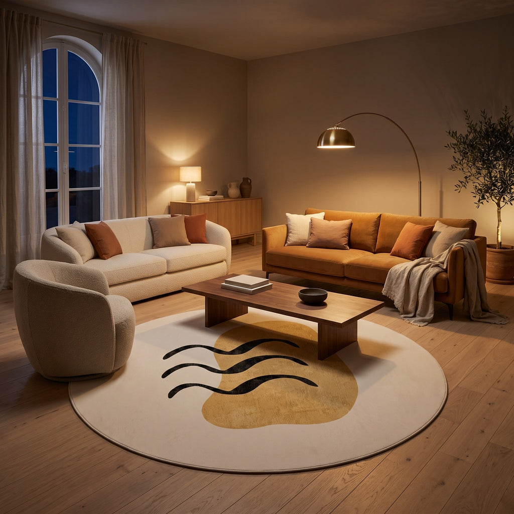 Tapis Salon Rond Alcide