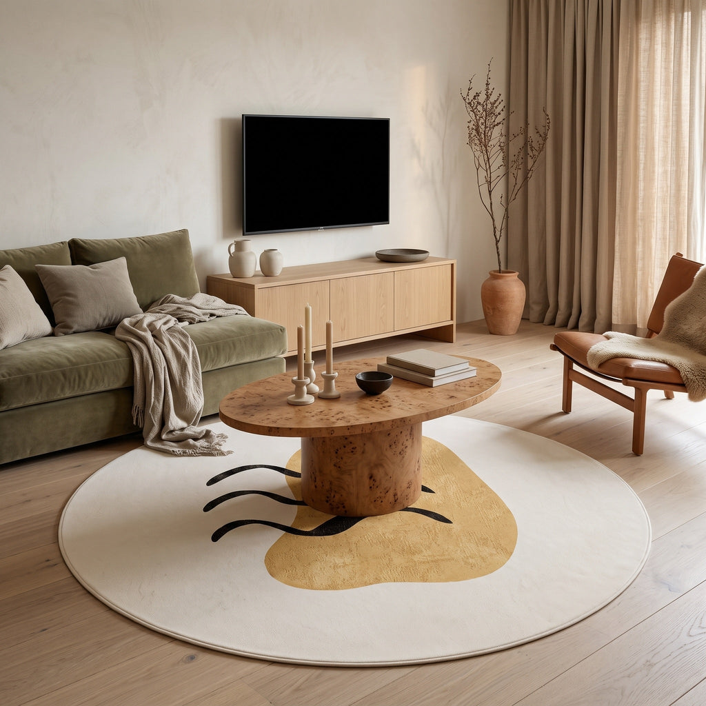 Tapis Salon Rond Alcide