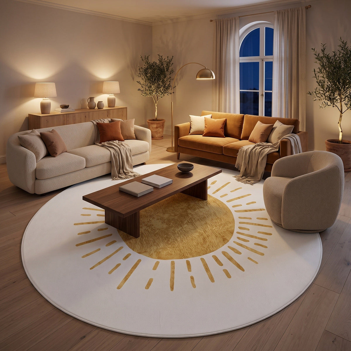 Tapis Salon Rond Alexandrine