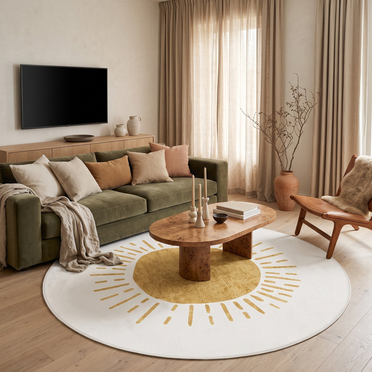 Tapis Salon Rond Alexandrine