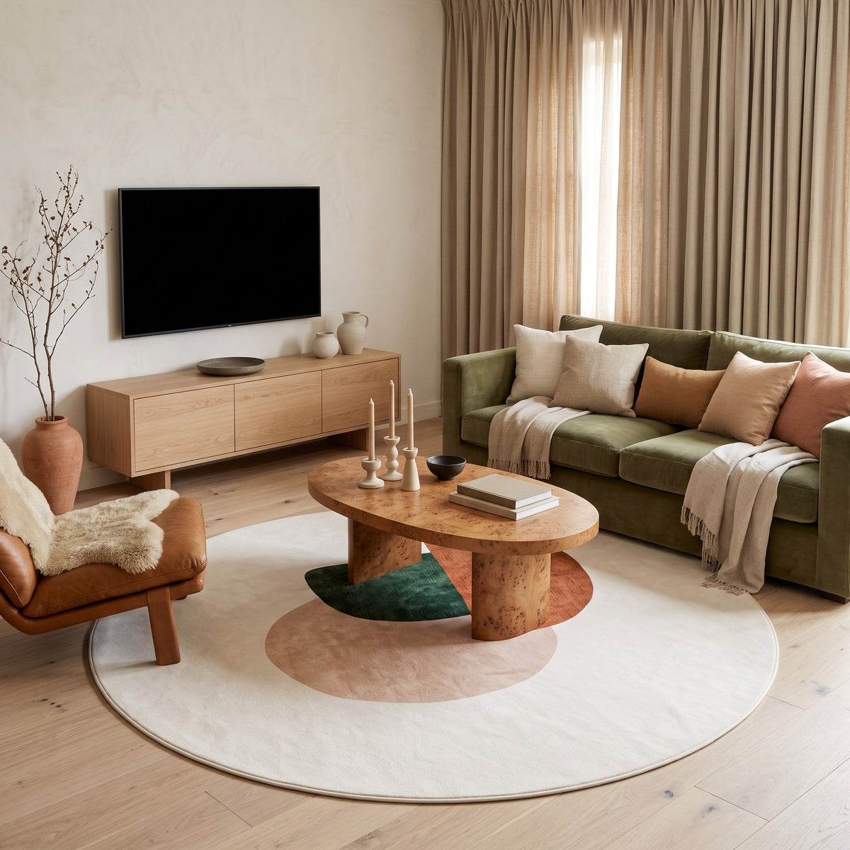 Tapis Salon Rond Alix