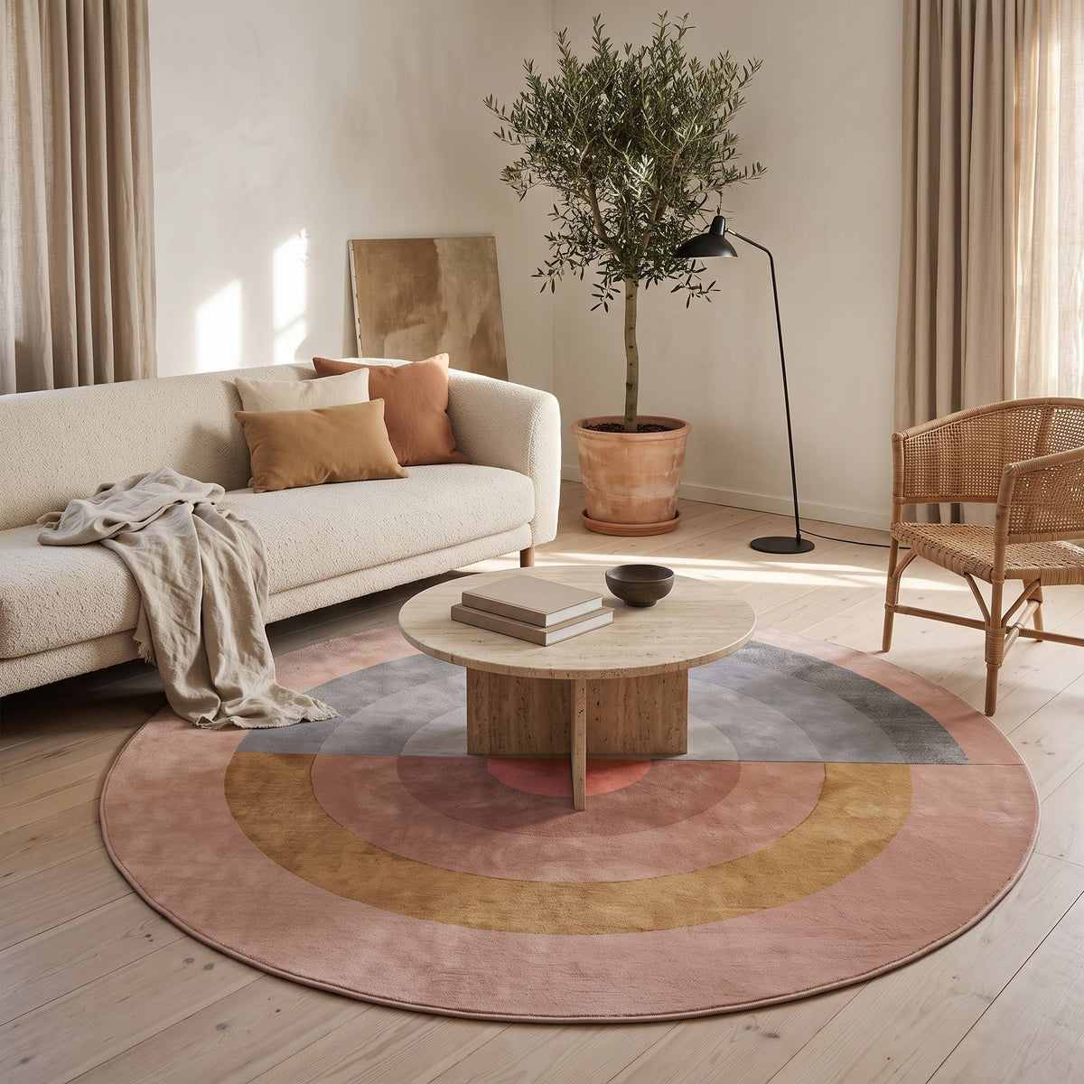 Tapis Salon Rond Amaranthe