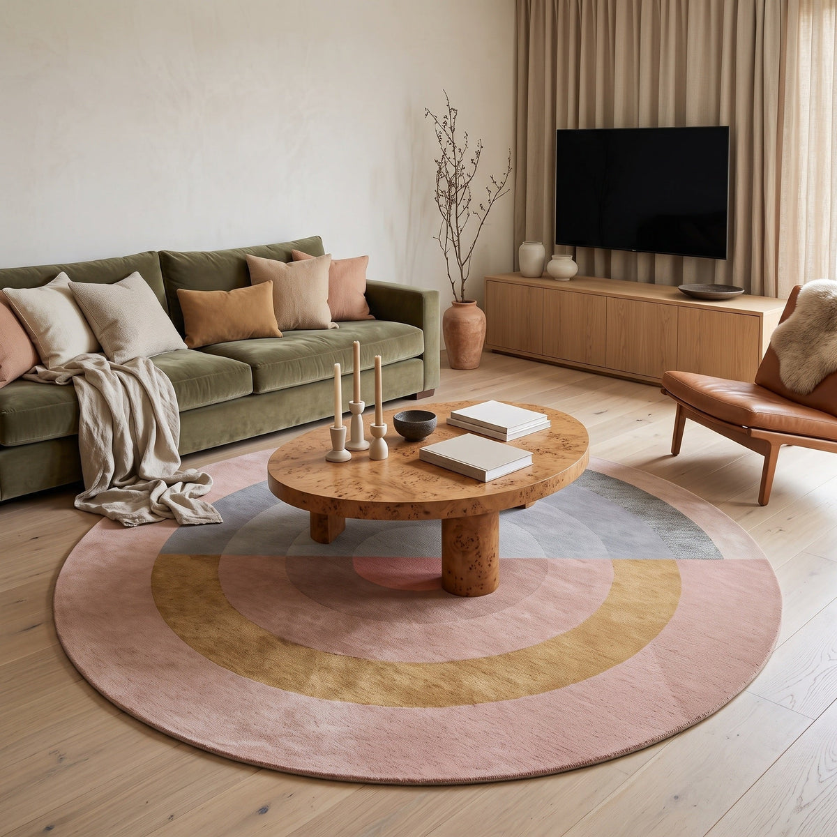 Tapis Salon Rond Amaranthe