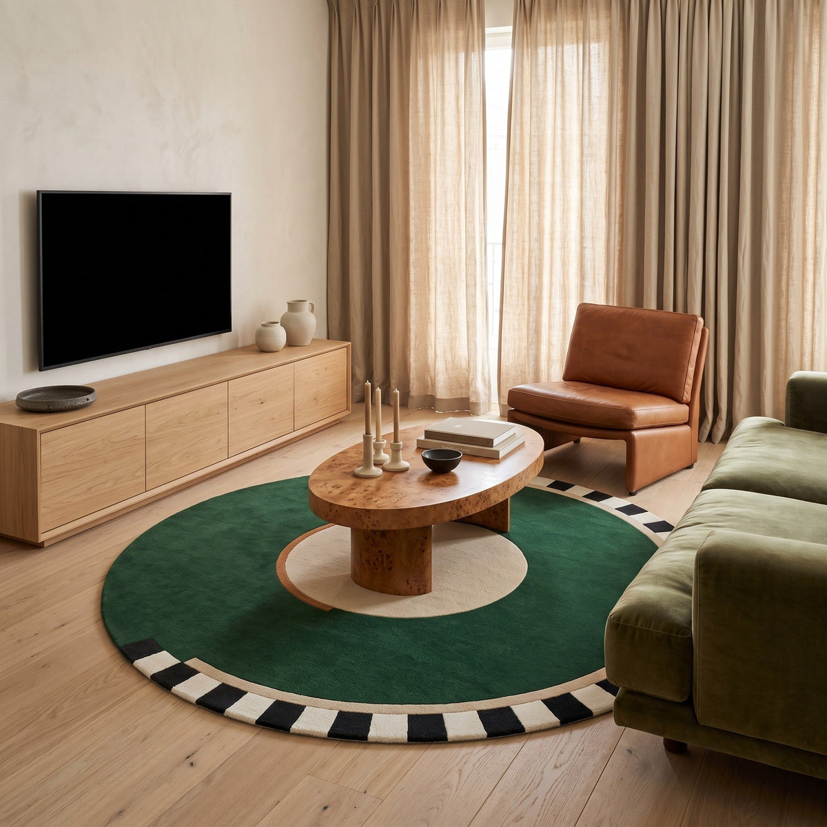 Tapis Salon Rond Hardouin