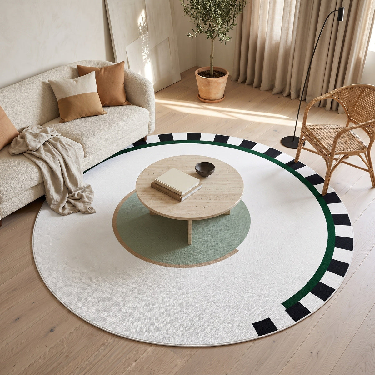 Tapis Salon Rond Hermeline