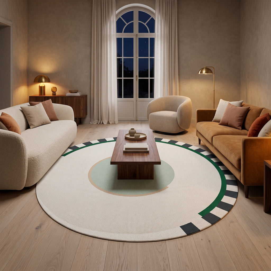 Tapis Salon Rond Hermeline