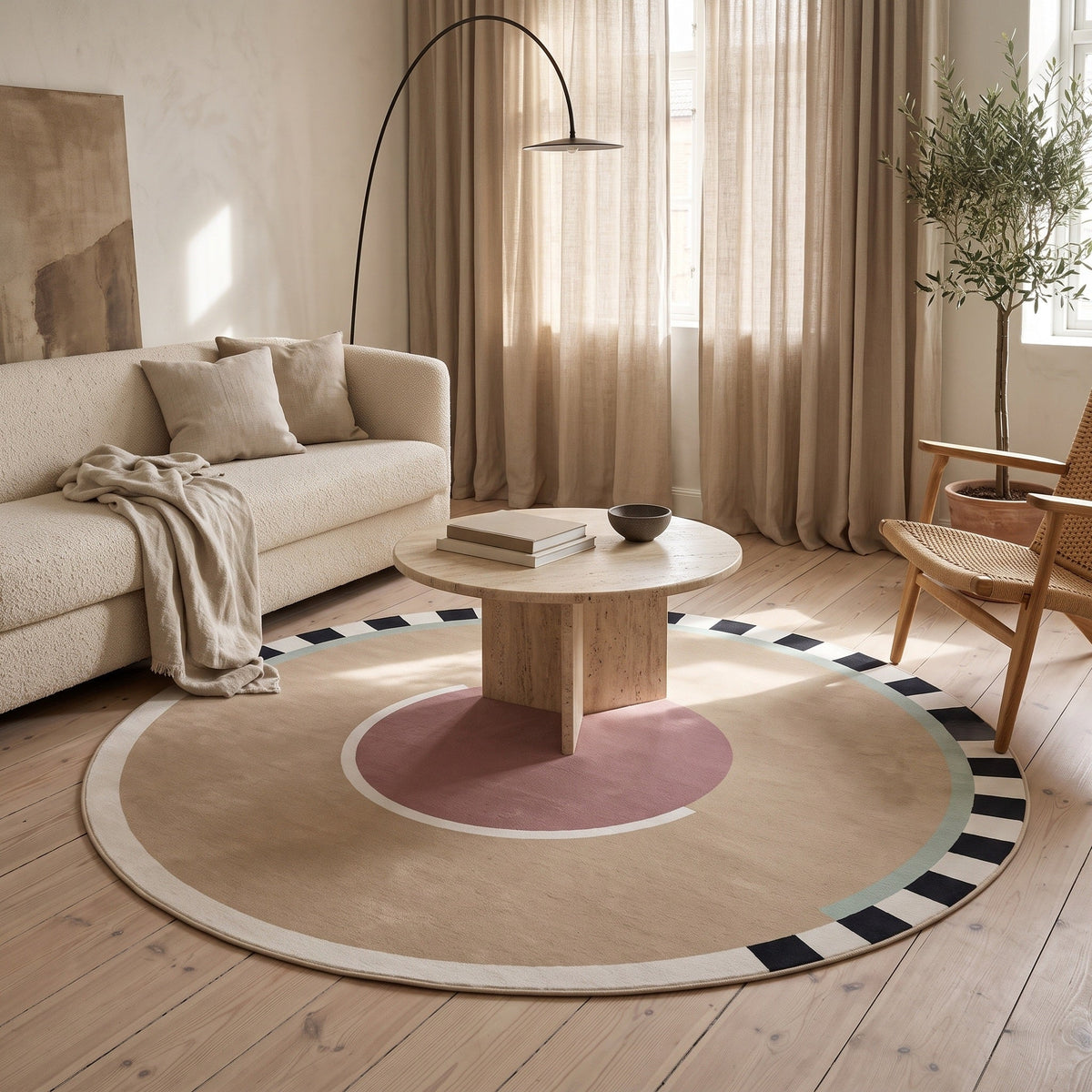 Tapis Salon Rond Hugonin