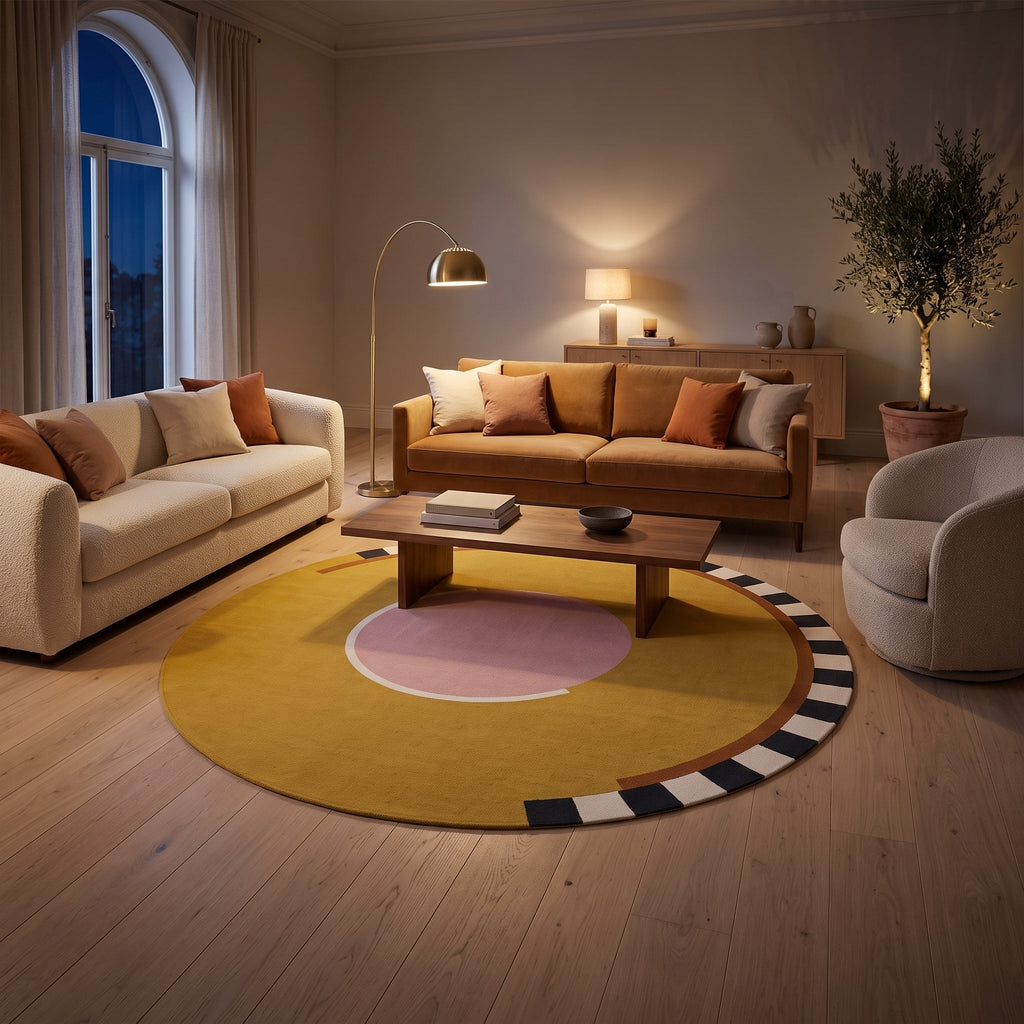Tapis Salon Rond Ivain
