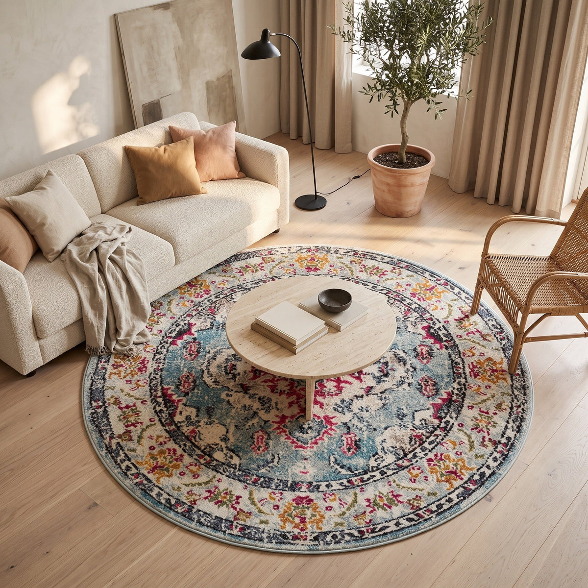 Tapis Salon Rond Kilien